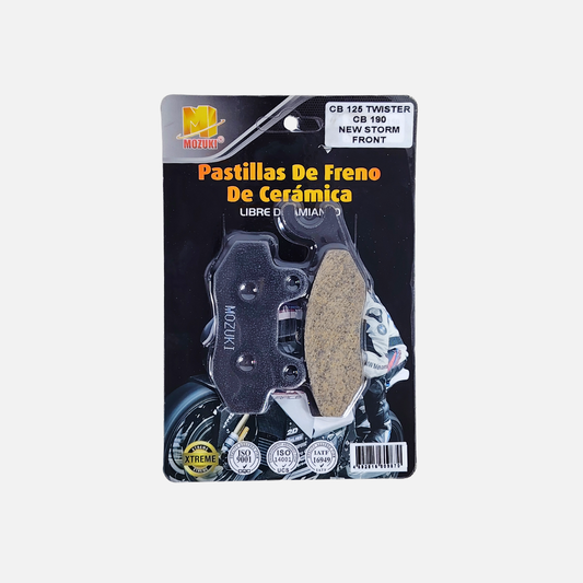 Pastilla MOZUKI para Honda CB 125 Twister / CB 190 / New Storm (Delantera)