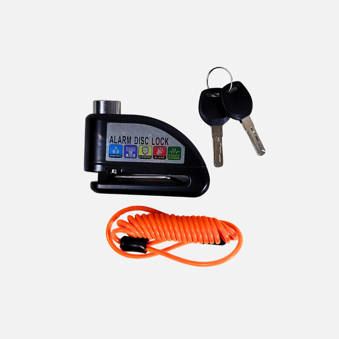 Candado de Disco con Alarma Antirrobo para Moto MOZUKI