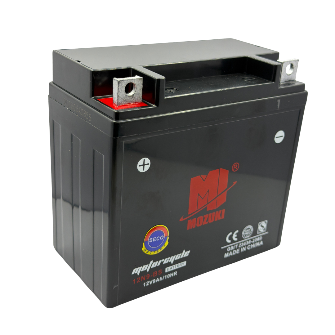 BATERIA 12N9AMP ALTA(BORNE IZQ) MOZUKI