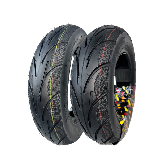 PAREJA DE NEUMATICOS MOZUKI 3.50/10 Y 90/90-12 S002 TUBULAR