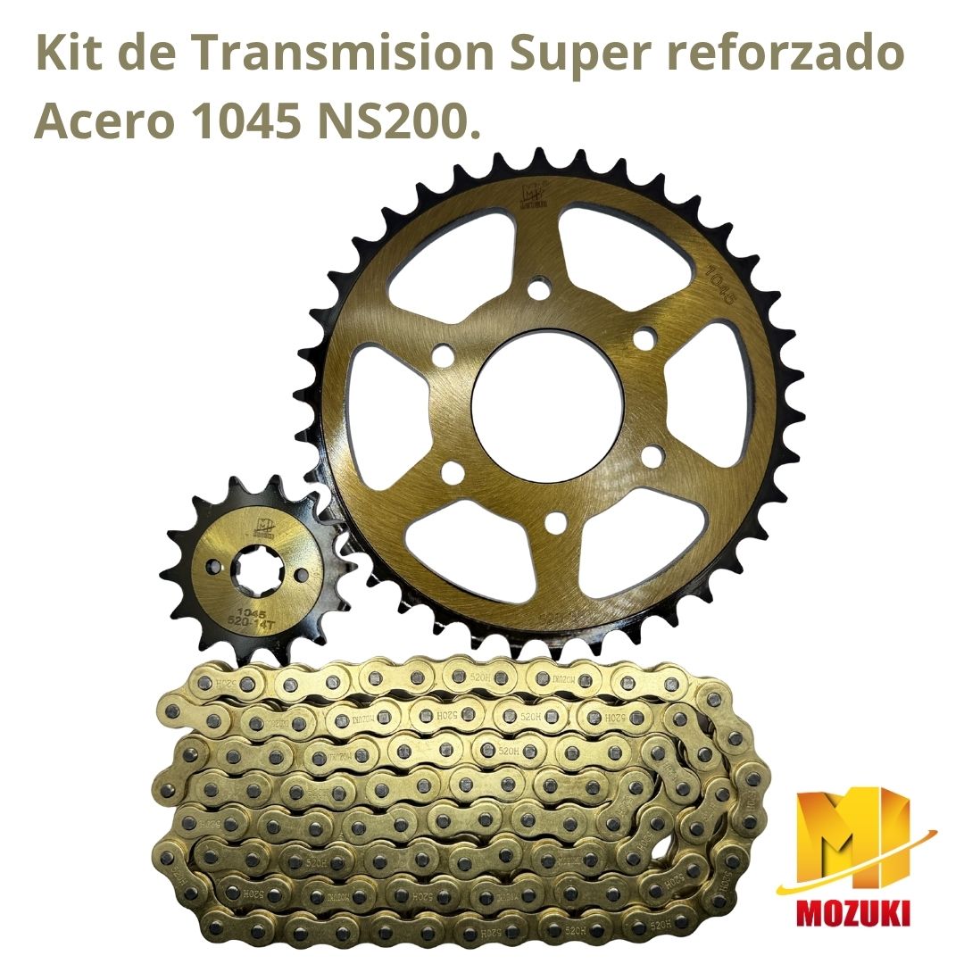 KIT TRANSMISION BAJAJ PULSAR NS200 38T/14T 520H-104L MOZUKI