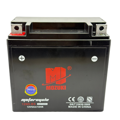 BATERIA 12N9AMP ALTA(BORNE IZQ) MOZUKI