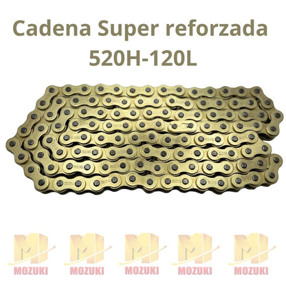 CADENA 520H-120L DORADA REFORZADA MOZUKI