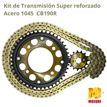 KIT TRANSMISION HONDA CB190R 45T/15T 428H-132L MOZUKI