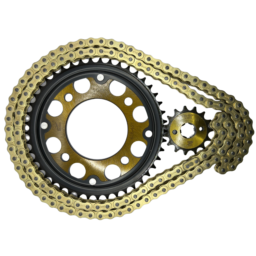 KIT TRANSMISION HONDA CB190R 45T/15T 428H-132L MOZUKI