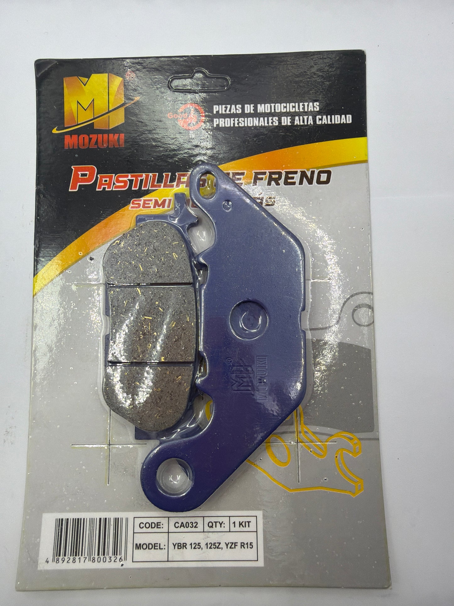PASTILLA FRENO DELANTERO YBR-125 / HAOJUE KA150 / YAMAHAR3 / R15 v2 / MOZUKI