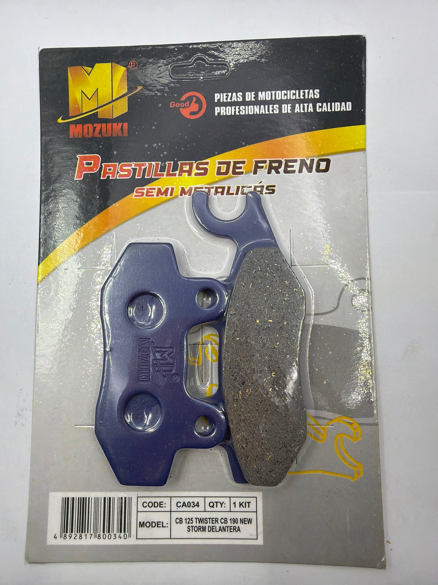 PASTILLA FRENO CB190/ TWISTER 125 /STORM 125
