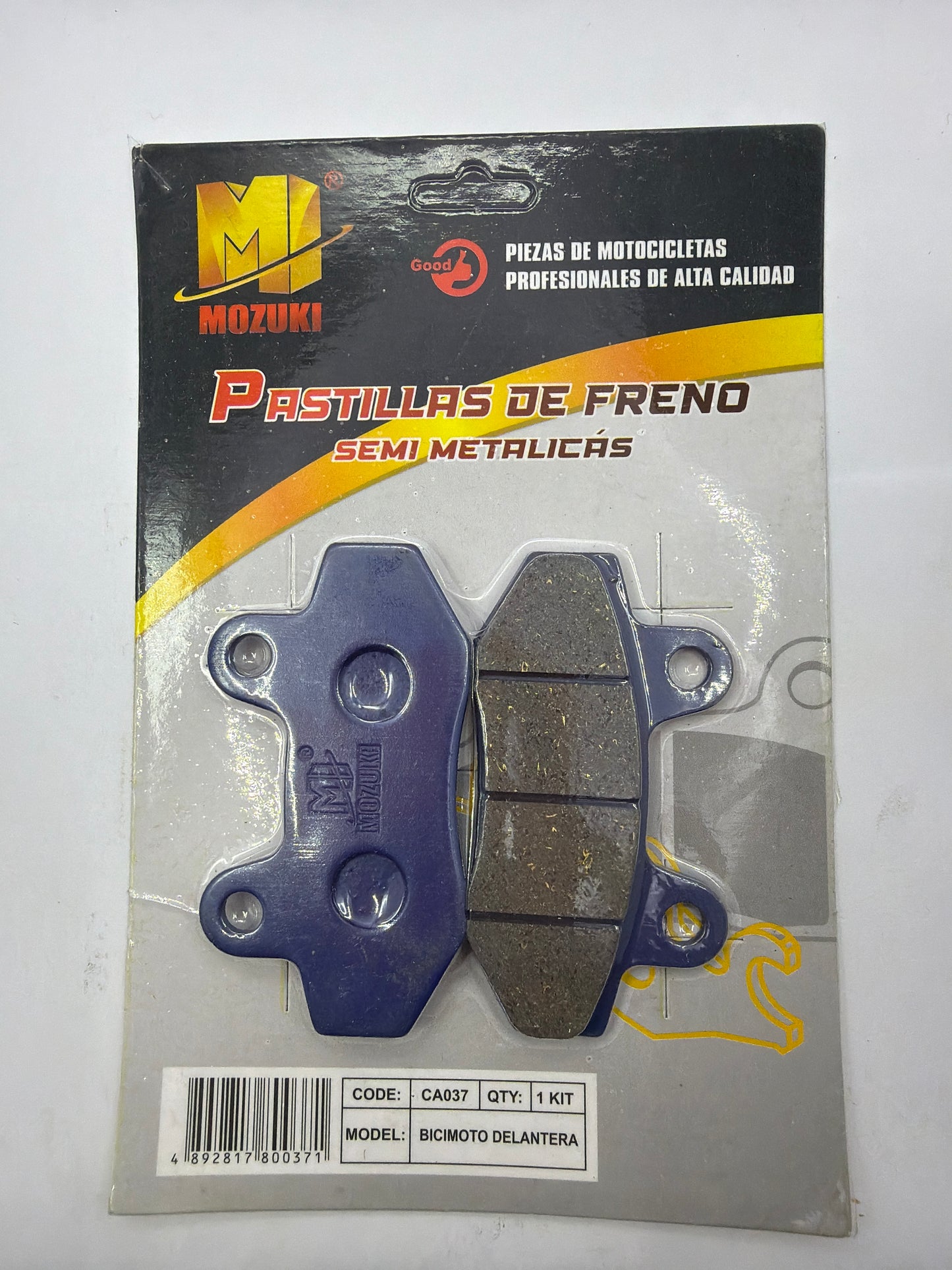 PASTILLA FRENO SIN GANCHO BICIMOTOS/ SCOOTER /LIFAN /EXPRES 100 MOZUKI