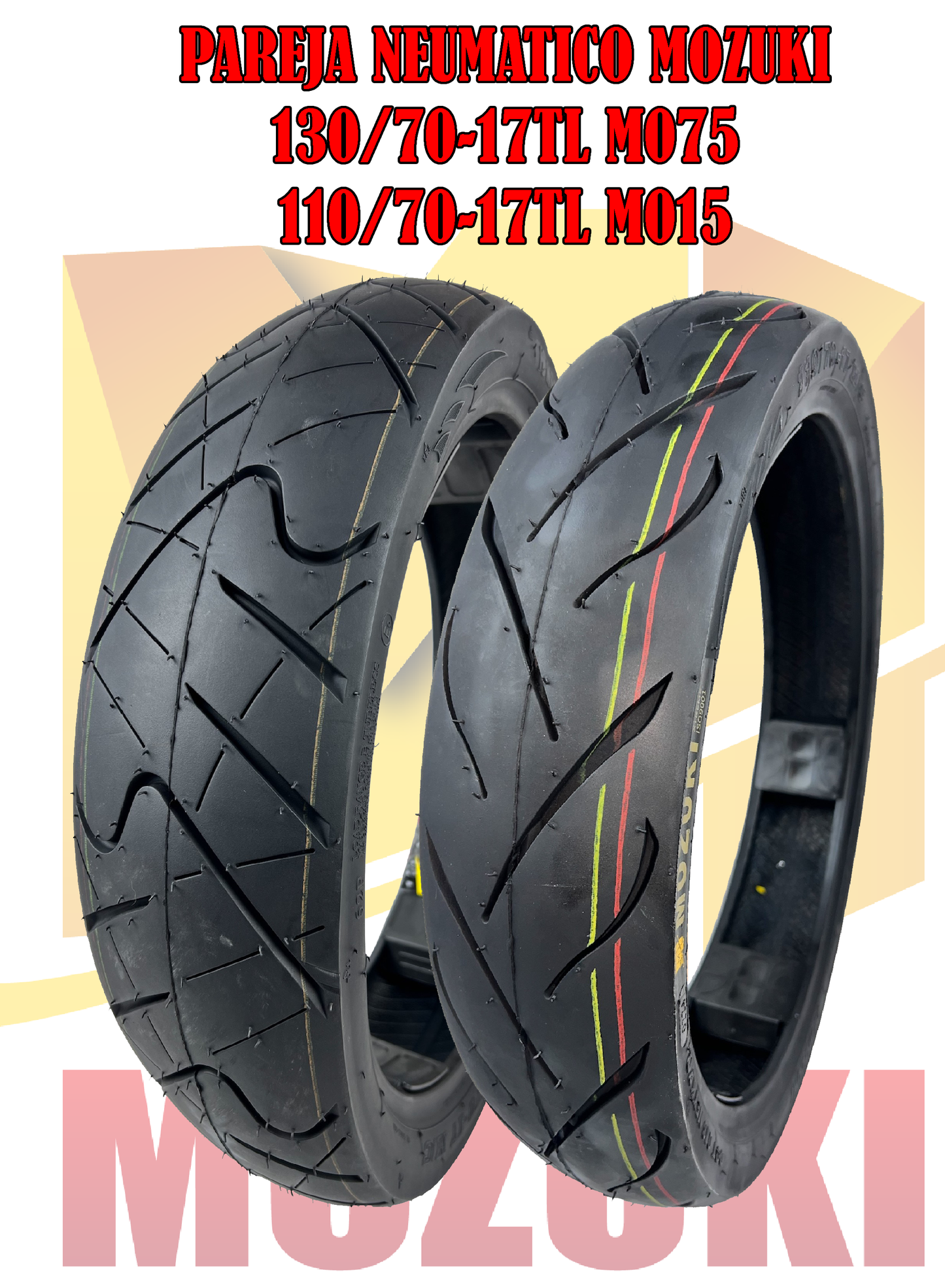 NEUMATICOS MOZUKI  130/70-17 M075 110/70-17 M015 TL