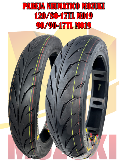 NEUMATICOS MOZUKI 120/80-17 Y 90/90-17 M019 TL