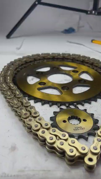 Kit de Transmision De Moto  Dominar 400 520HO-120L 45T 15T MOZUKI
